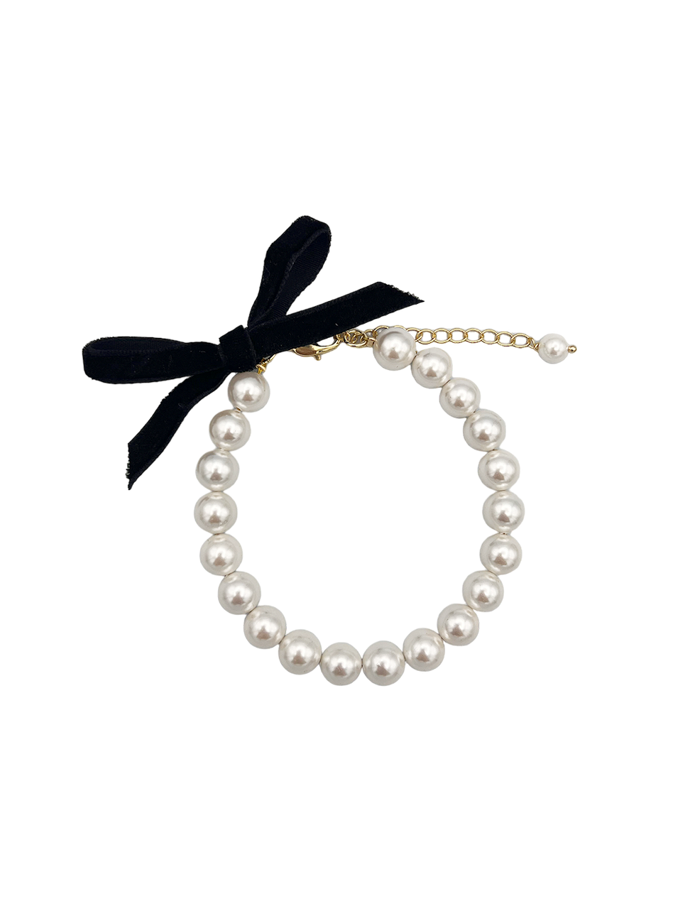 Velvet bow ball Pearl Bracelet GORGIGI