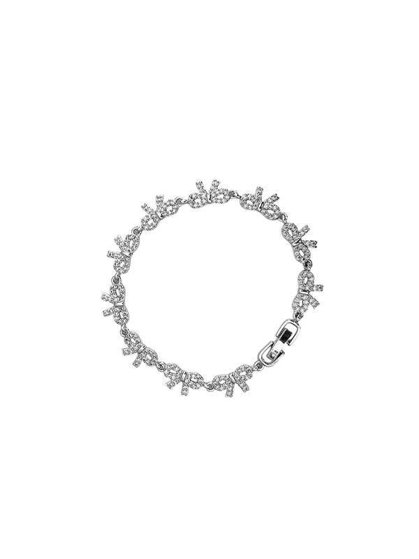 Vanessa Bow Silver Chain Bracelet