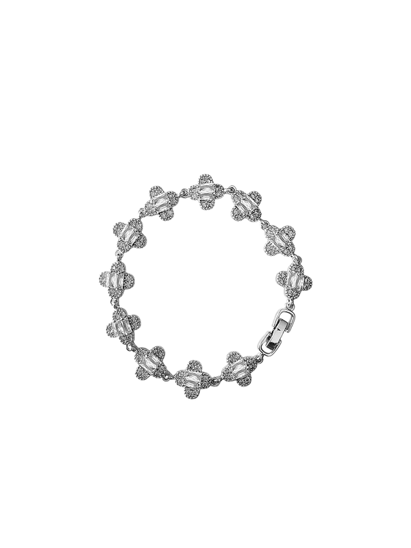 Vanessa Clover Silver Chain Bracelet