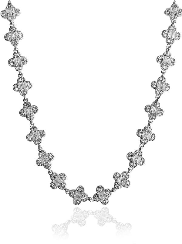 Vanessa Clover Silver Chain Necklace